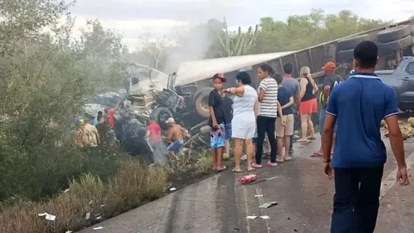 Tragédia na BR-116: acidente envolvendo van e caminhão provoca 16 mortes