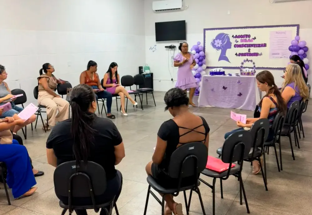 Agosto Lilás reúne mulheres no CRAS Esther para discutir prevenção à violência em Brumado