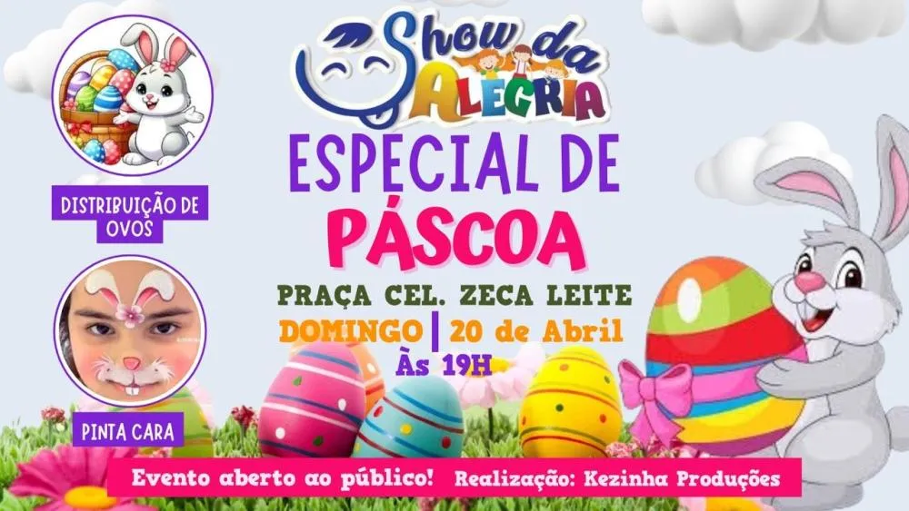Brumado recebe mais uma edição do Show da Alegria Especial de Páscoa neste domingo (20)