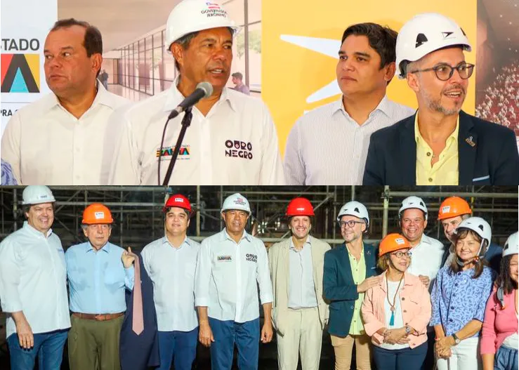 Deputado Vitor Bonfim acompanha governador Jerônimo Rodrigues em visita técnica ao Teatro Castro Alves