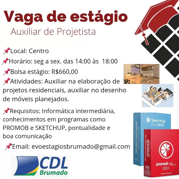 Oportunidade de Estágio: Auxiliar de Projetista em Brumado
