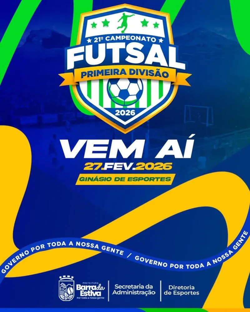 Barra da Estiva se prepara para o 21º Campeonato de Futsal – Primeira Divisão 2026