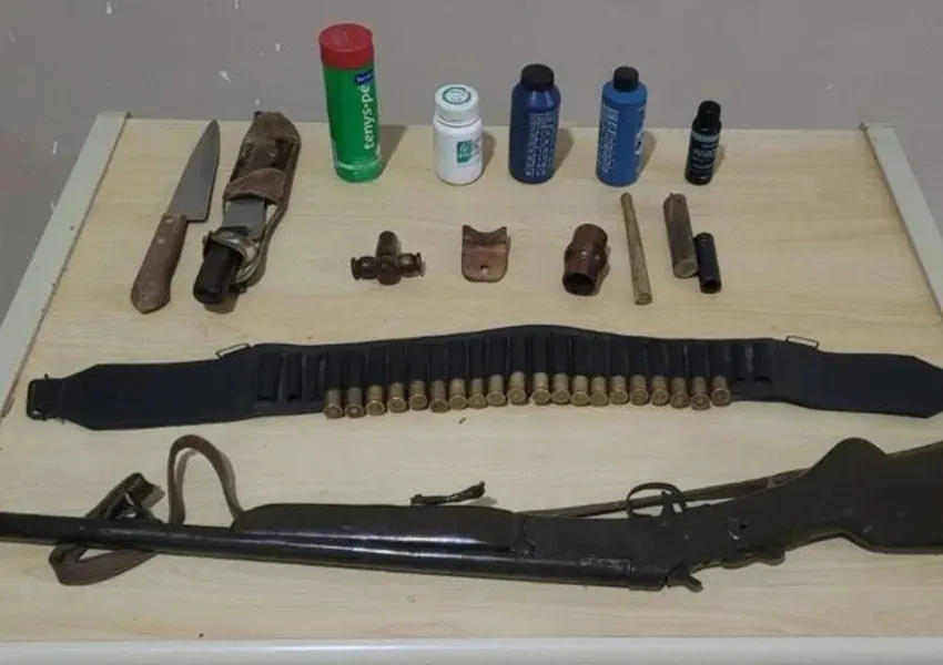 Polícia Militar apreende armas e materiais de caça ilegal em Érico Cardoso