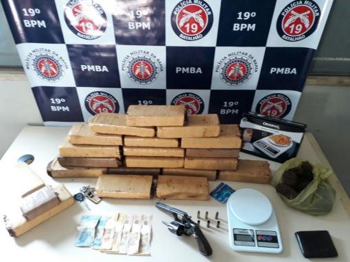 Jaguaquara: ação conjunta da PM apreende cerca de 21kg de maconha