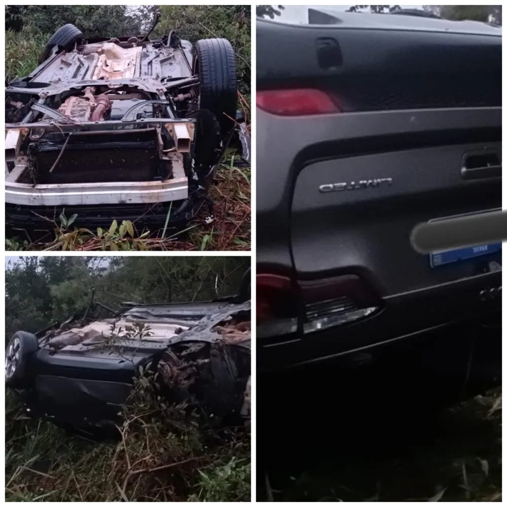 Neblina causa capotamento de Jeep na BA-142