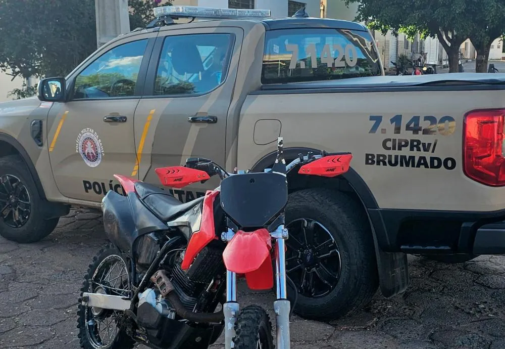 Polícia Rodoviária Estadual apreende motocicleta com numeração de identificação suprimida em Igaporã