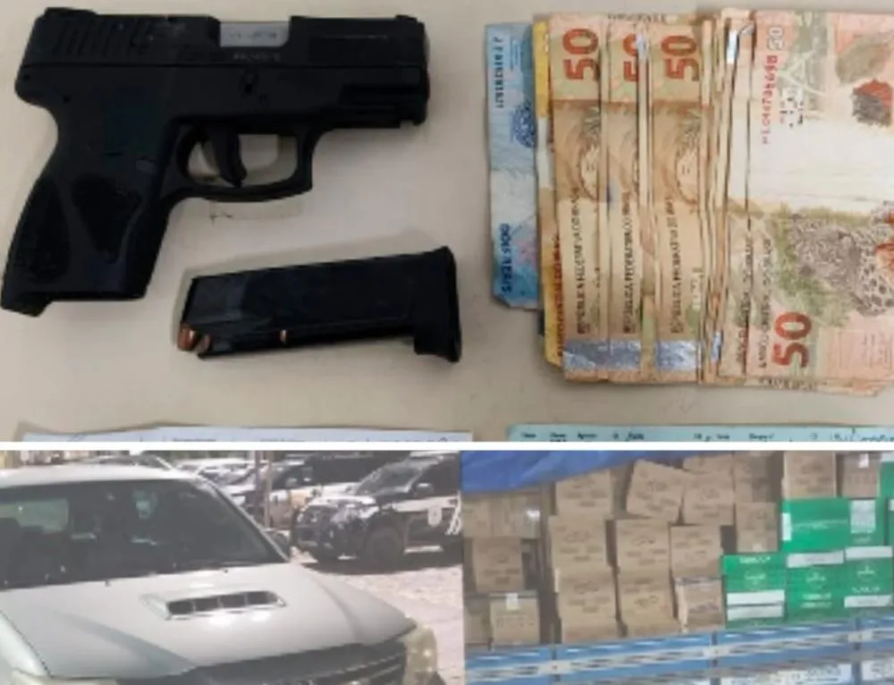 PMBA prende suspeito por porte ilegal de arma e receptação de carga roubada em Manoel Vitorino