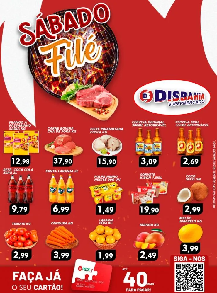 Ofertas: Sábado Filé do Disbahia Supermercado