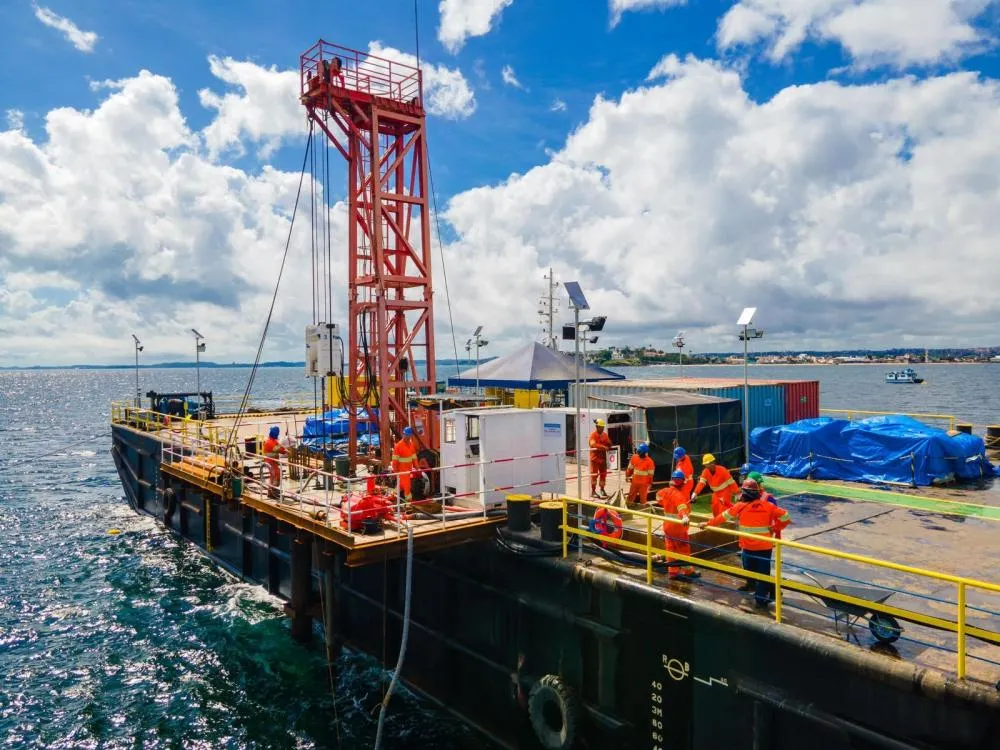 Sondagem da Ponte Salvador-Itaparica avança para nova etapa, em águas profundas
