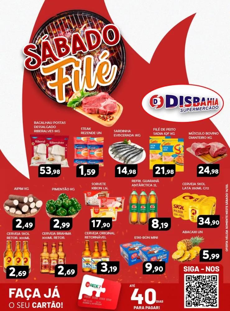 Ofertas do ‘Sábado Filé’ do Disbahia Supermercado 