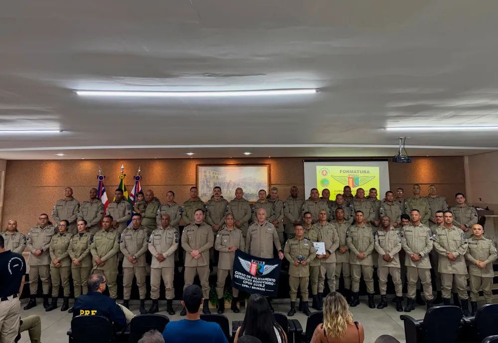 CIPRv/Brumado conclui curso de policiamento rodoviário com participação de 39 policiais militares