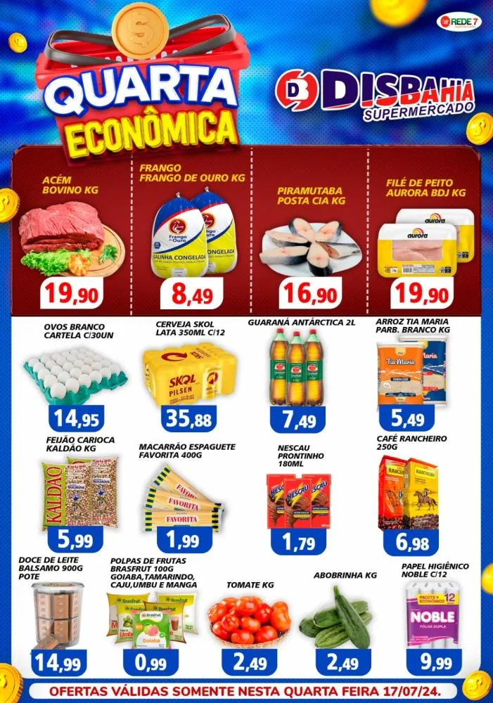 Economize na Quarta Econômica do Disbahia Supermercado!