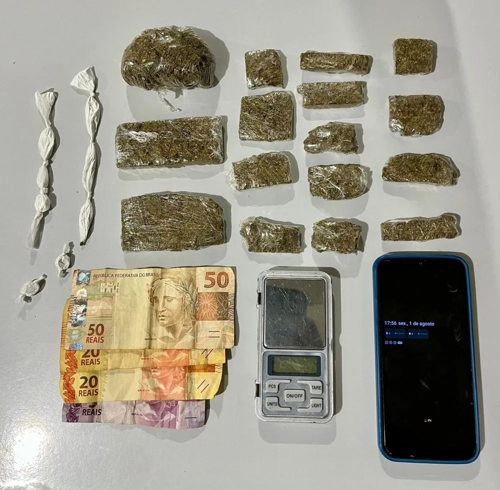 Homem é preso por tráfico de drogas no bairro Benito Gama, em Livramento de Nossa Senhora