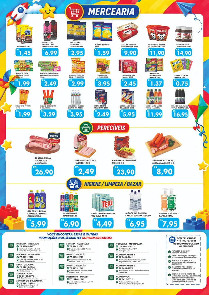 Ofertas do Mês das Crianças do Disbahia Supermercado