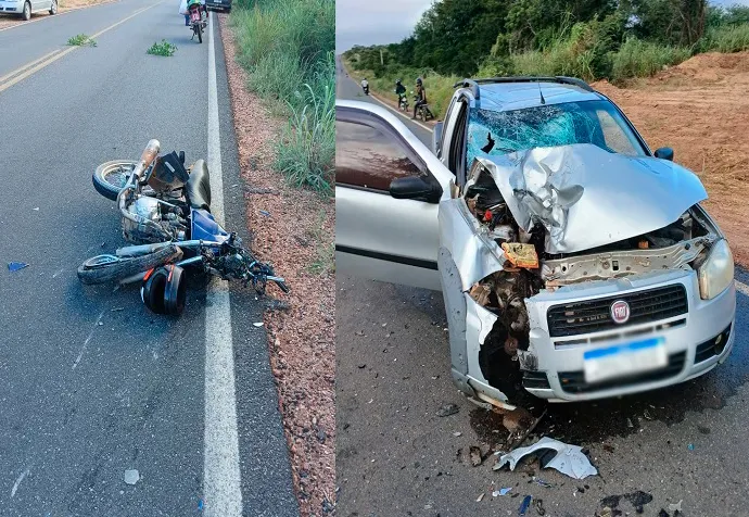 Jovem morre em colisão entre moto e picape na BR-122, em Caetité