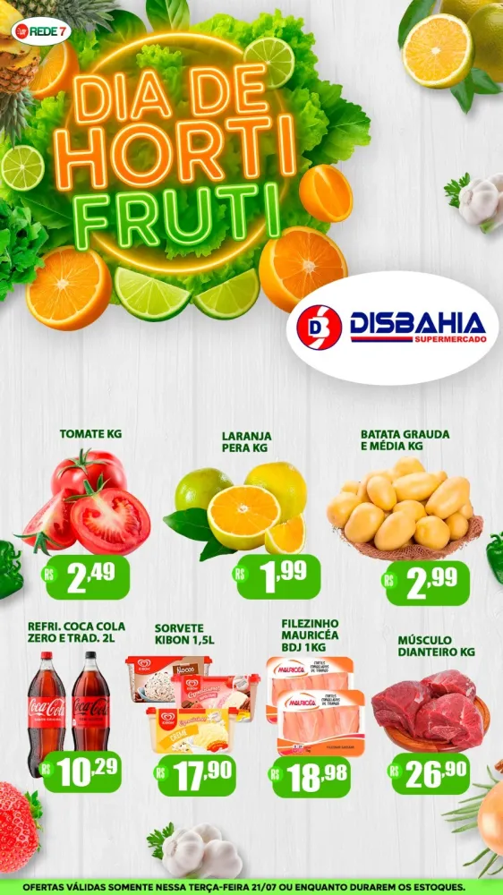 Supermercado Disbahia promove Dia de Hortifruti com ofertas especiais nesta terça-feira