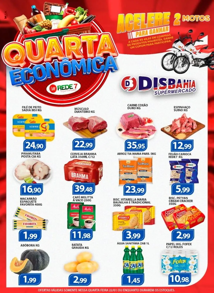 Economize na Quarta Econômica do Disbahia Supermercado!