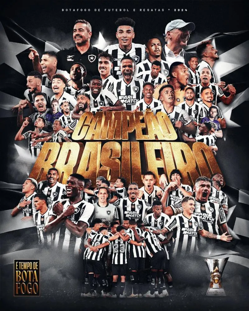 Botafogo derrota o São Paulo e conquista Brasileirão de 2024