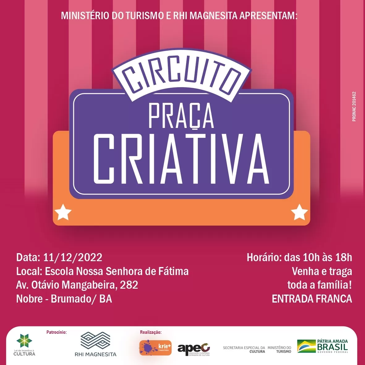 RHI Magnesita realiza evento sociocultural em Brumado neste domingo (11/12)