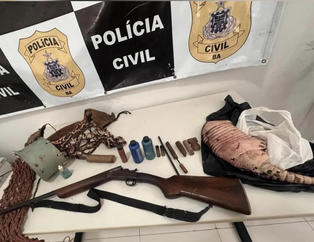 CIPPA Lençóis apreende arma e material de caça durante operação ambiental em Bom Jesus da Lapa