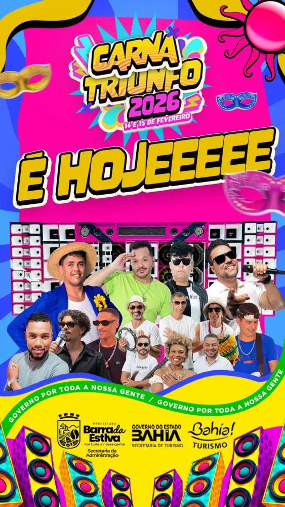 Neste sábado começa o Carna Triunfo 2026 com dois dias de festa em Barra da Estiva