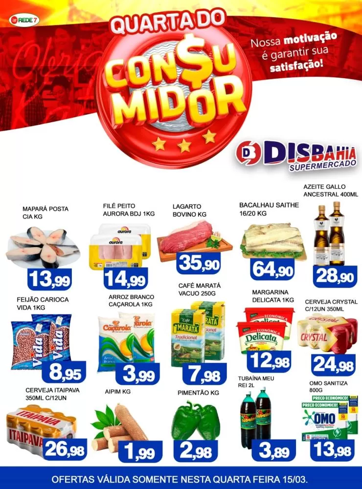 Confira as ofertas da Quarta Econômica do Disbahia Supermercado