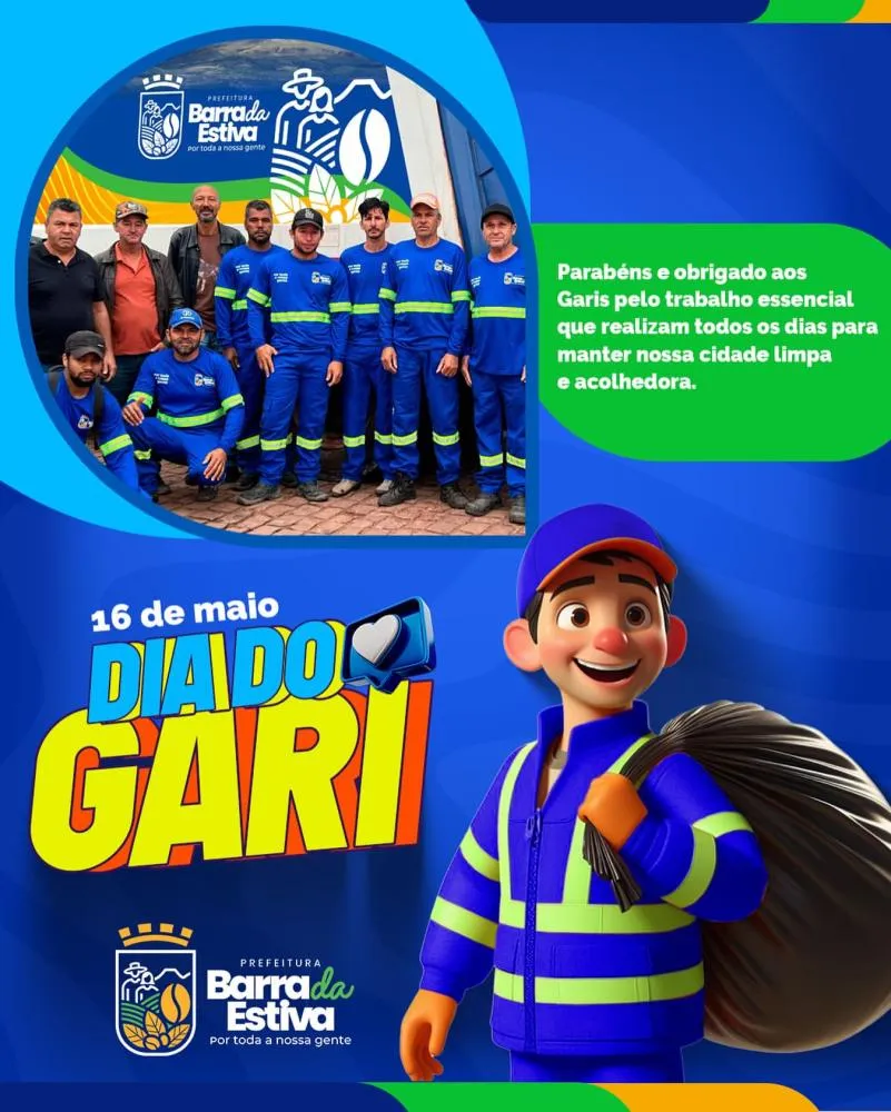 Prefeitura de Barra da Estiva homenageia garis pelo Dia do Gari