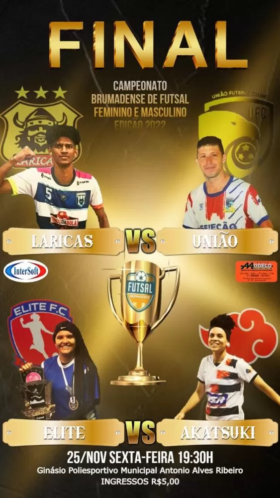 Tem início nesta sexta (25) as finais do Campeonato Brumadense de Futsal feminino e masculino 