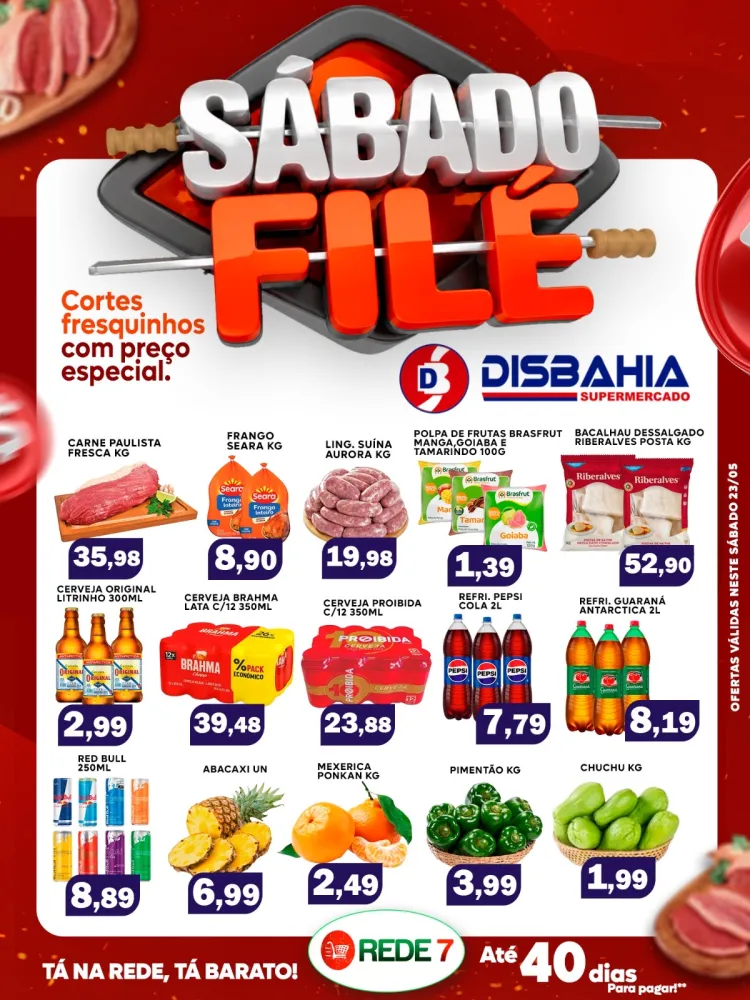 Ofertas do ‘Sábado Filé’ do Disbahia Supermercado