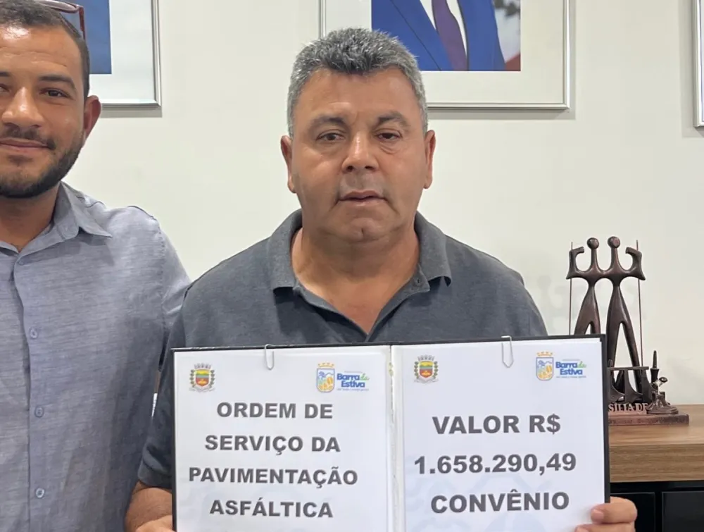 Barra da Estiva: prefeito Wilson do Café assina ordem de serviço para pavimentação asfáltica de ruas do bairro Geraizinho