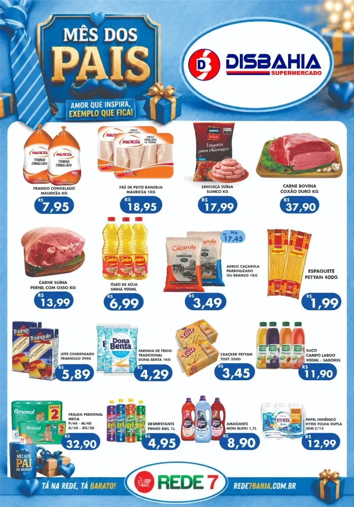 Ofertas do Mês dos Pais do Disbahia Supermercado
