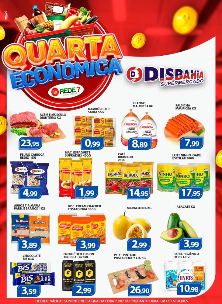 Economize na Quarta Econômica do Disbahia Supermercado!