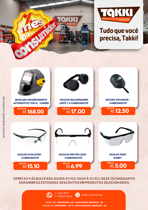 Takki Ferramentas celebra o Mês do Consumidor com ofertas especiais em suas lojas