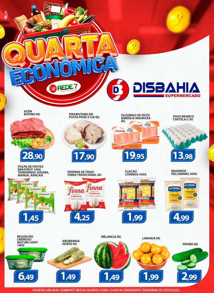Venha economizar na Quarta Econômica do Disbahia