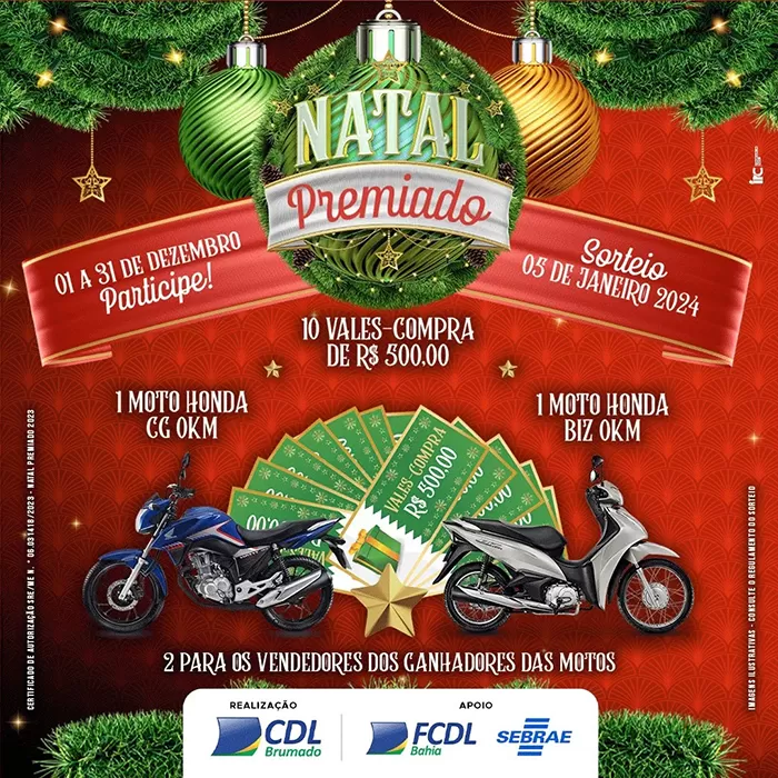 CDL Promove Campanha 'Natal Premiado de Brumado'