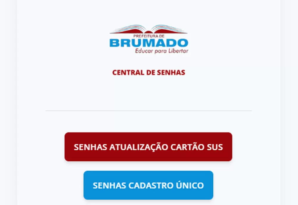 Brumado: Senhas para atualização do Cartão do SUS são retiradas de forma eletrônica
