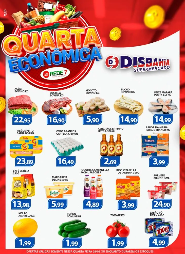 Economize na Quarta Econômica do Disbahia Supermercado!