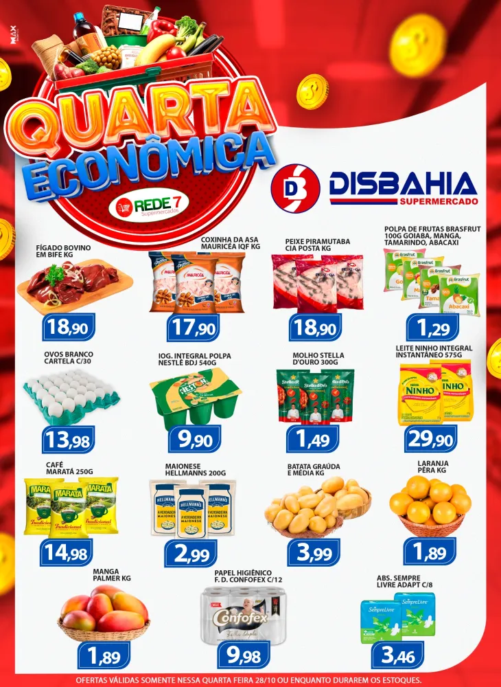 Venha economizar na Quarta Econômica do Disbahia
