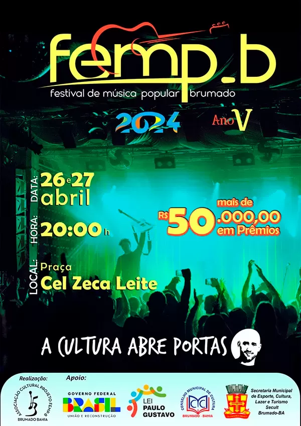 Festival de Música Popular Brumado acontece sexta (26/04) e sábado (27/04)