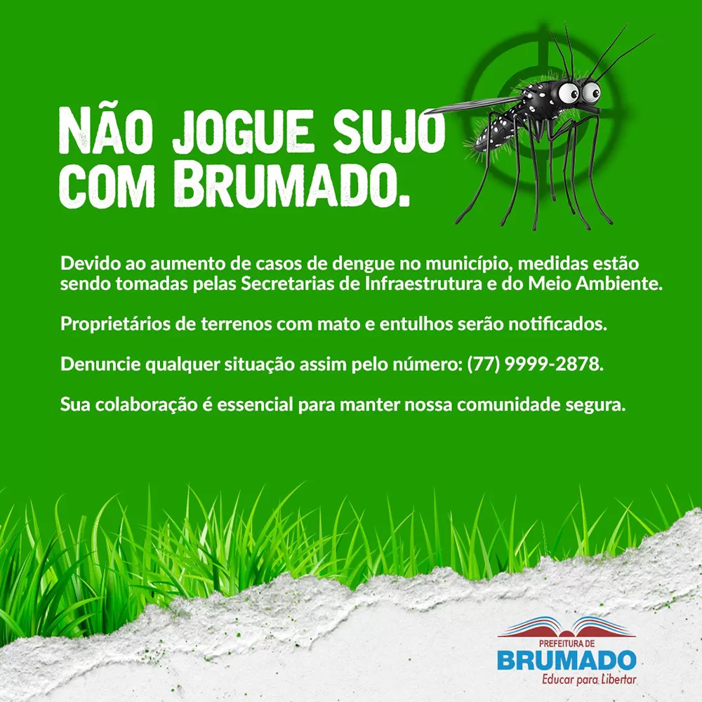 Secretarias de Brumado se unem na campanha contra a dengue: Proprietários de terrenos serão notificados