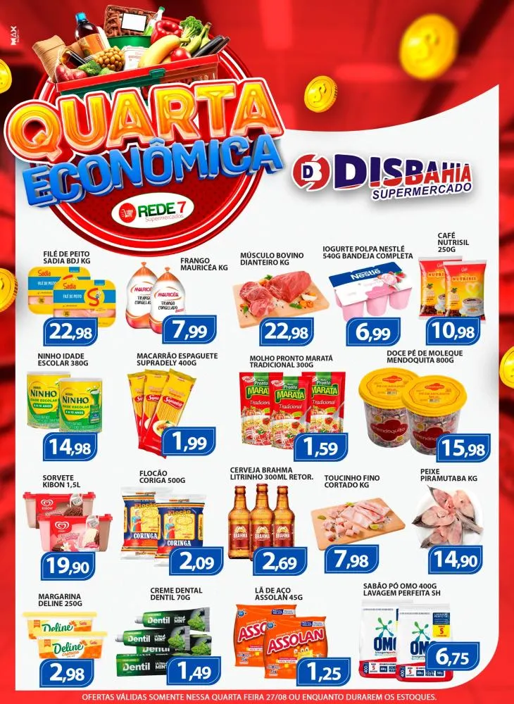 Economize na Quarta Econômica do Disbahia Supermercado!