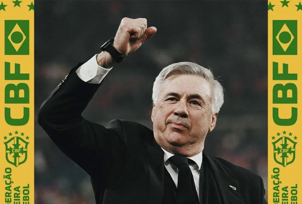 Carlo Ancelotti é o novo técnico da Seleção Brasileira