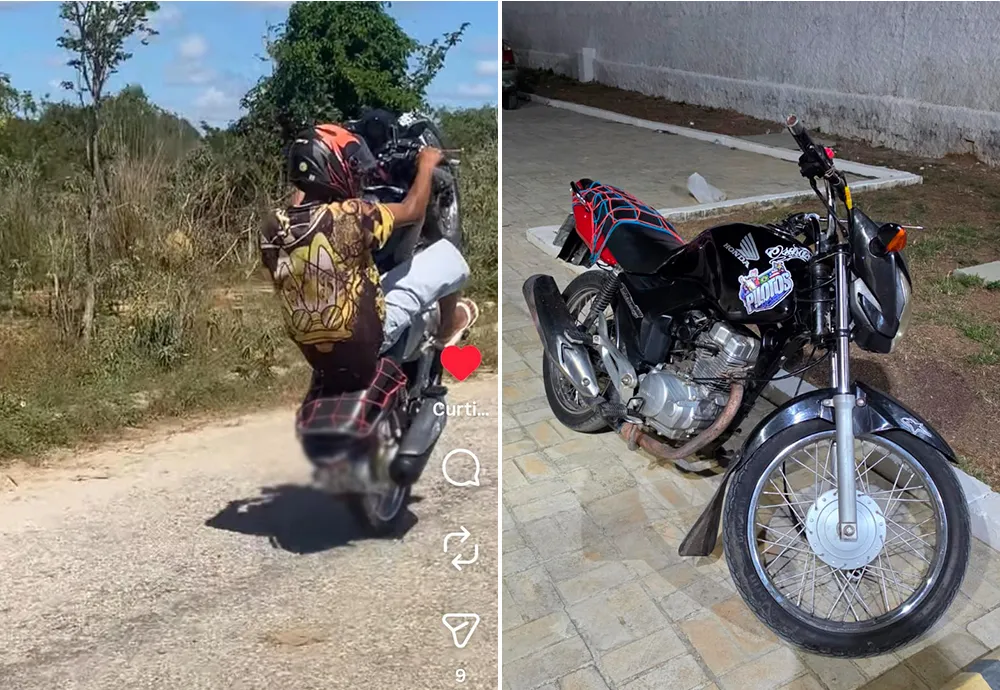 Motocicleta é removida após denúncias de empinar e realizar manobras perigosas em Belo Campo