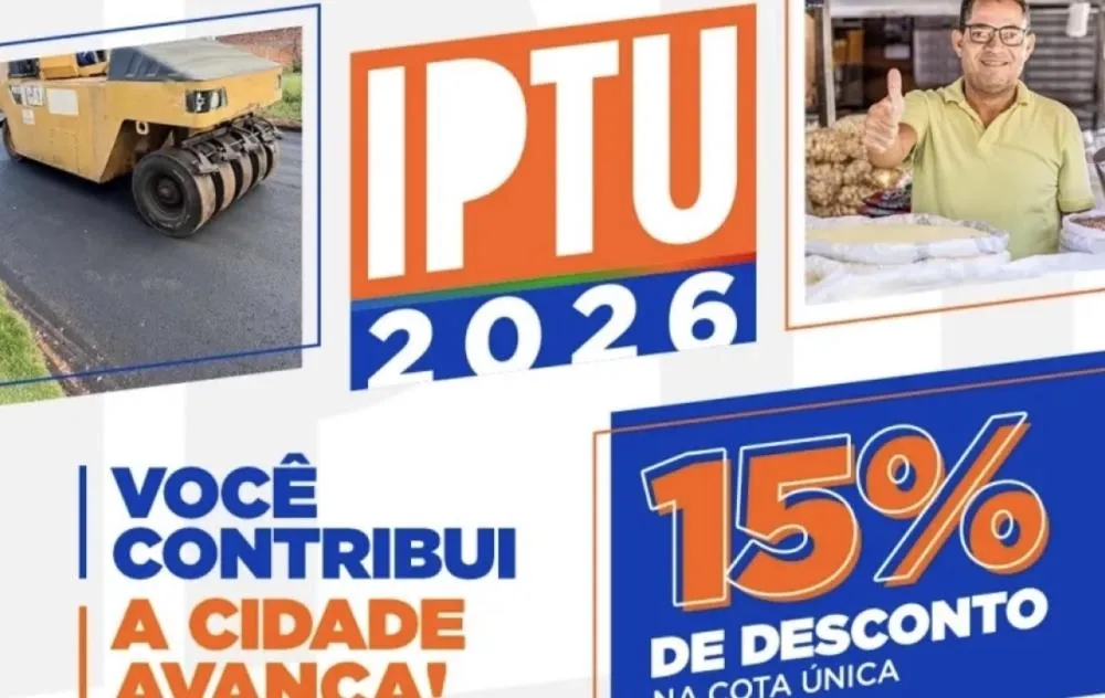 Prefeitura de Brumado prorroga prazo para pagamento do IPTU 2026 em cota única até 17 de agosto