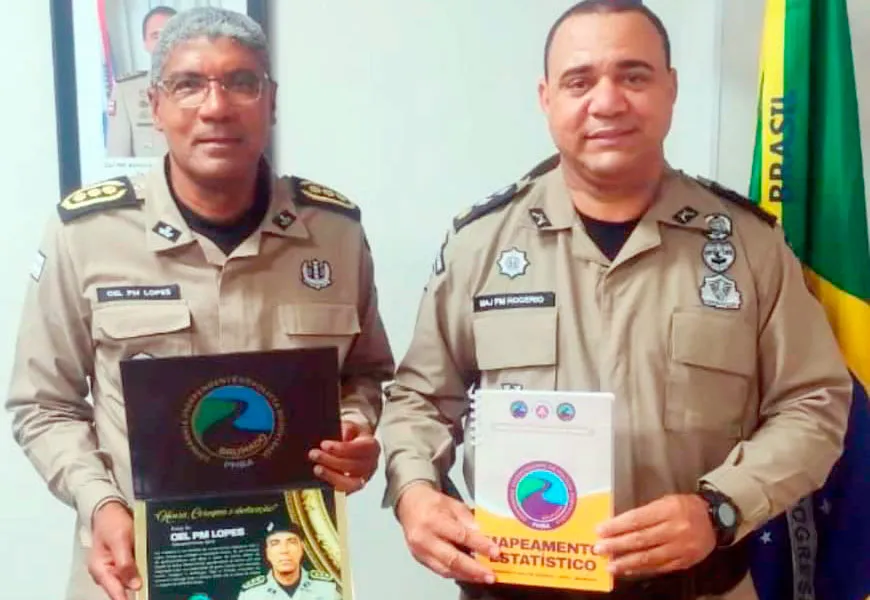 Comandante da CIPRv/Brumado visita Subcomandante-Geral da PMBA e apresenta balanço semestral