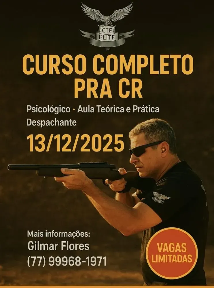 Clube de Tiros Elite Brumado realiza curso completo para retirada do Certificado de Registro (CR)