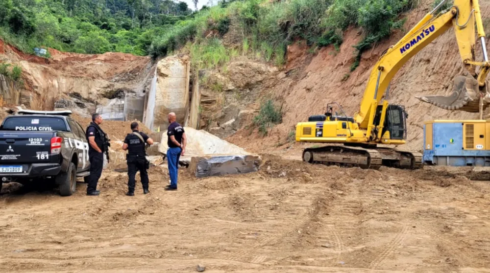 Operação Prometeu apreende maquinário avaliado em R$ 1 milhão em área de mineração investigada no sudoeste baiano