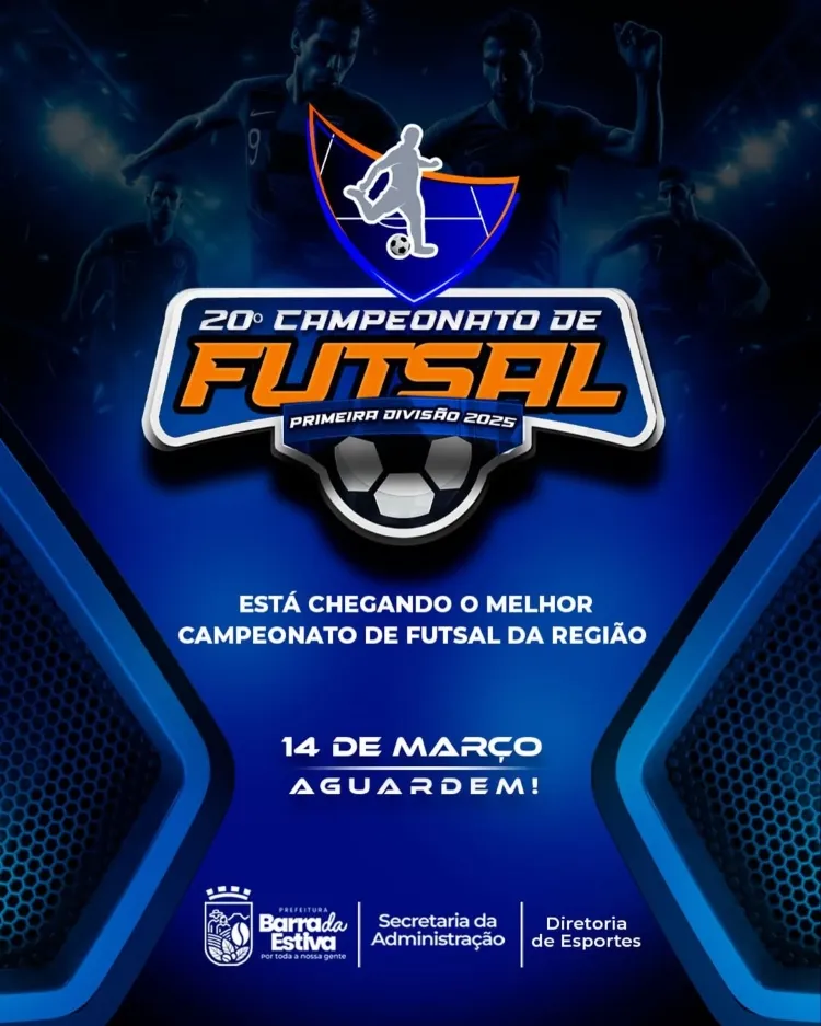 Vem aí o 20º Campeonato de Futsal de Barra da Estiva