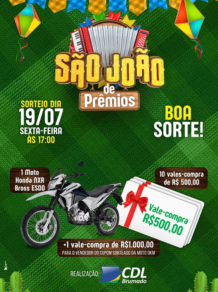CDL de Brumado realiza sorteio da Campanha de São João de Prêmios