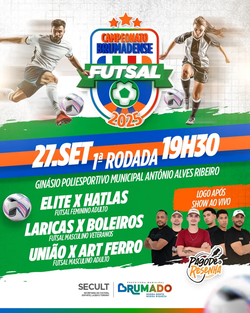 Campeonato Brumadense de Futsal 2025 começa neste sábado